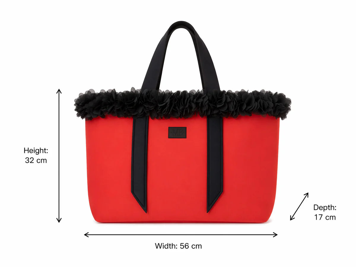 Red Love Neoprene Beach Tote