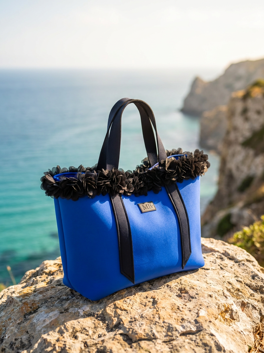 Miami Blue Neoprene Beach Tote
