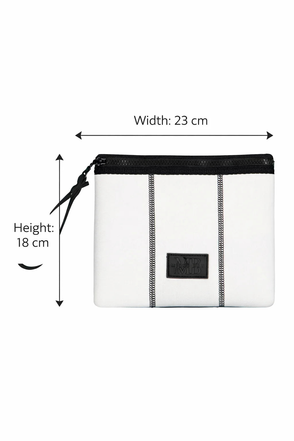White Charm Neoprene Beach Pouch