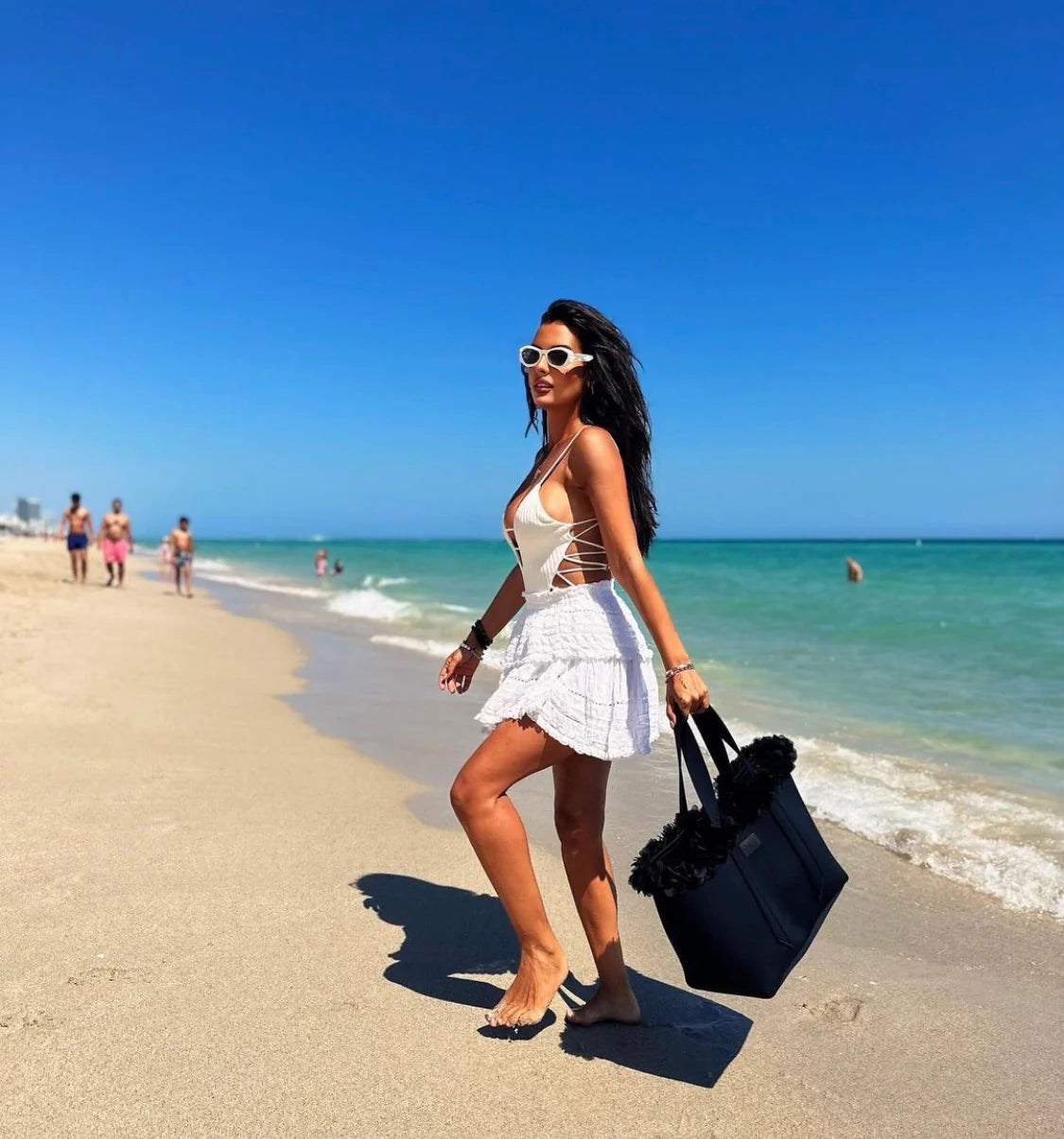 Forever Black Neoprene Beach Tote
