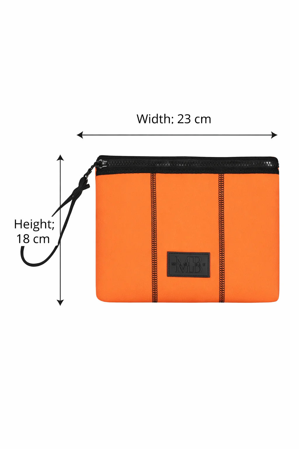 Orange Crush Neoprene Beach Pouch