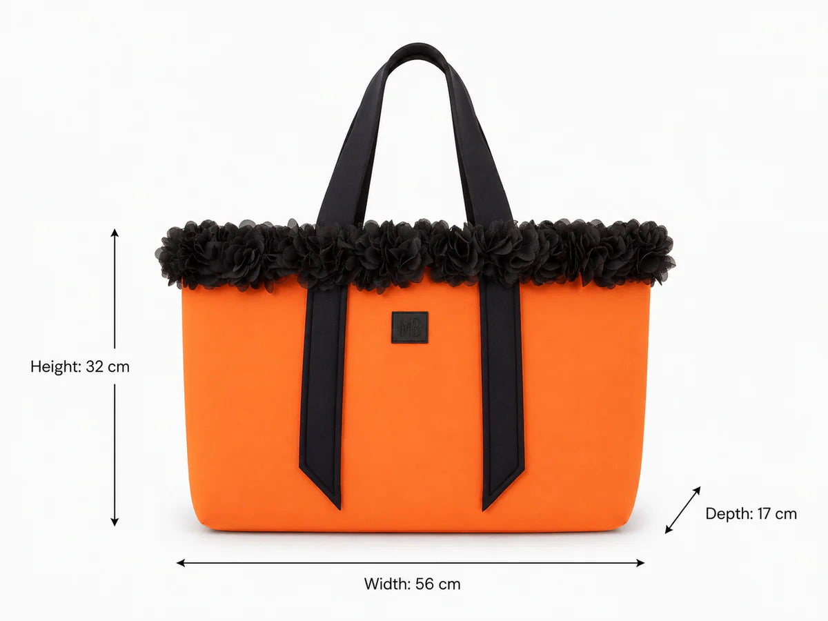 Orange Crush Neoprene Beach Tote