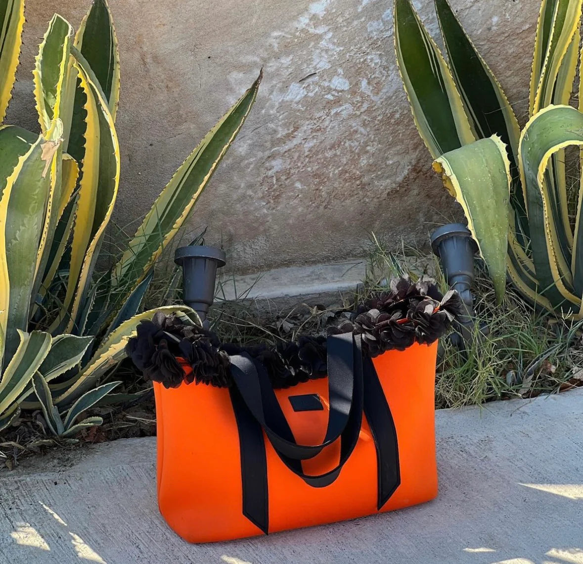 Orange Crush Neoprene Beach Tote