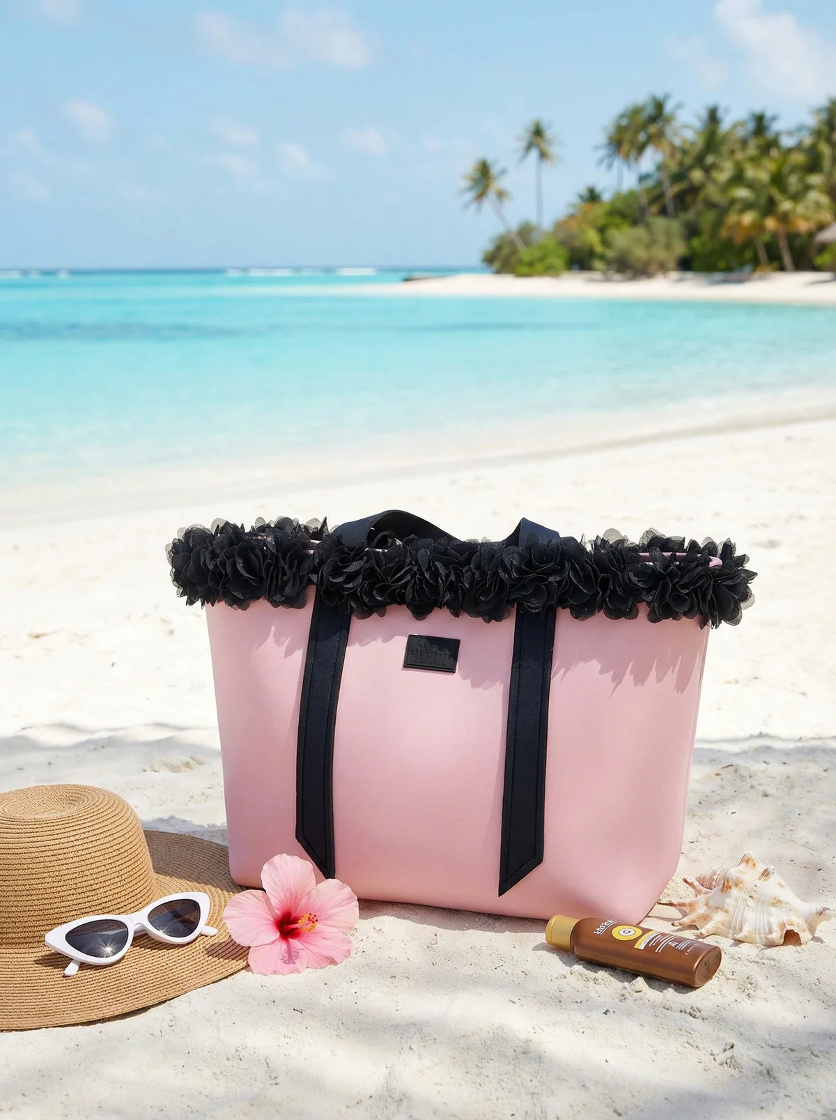 Rose Ash Neoprene Beach Tote