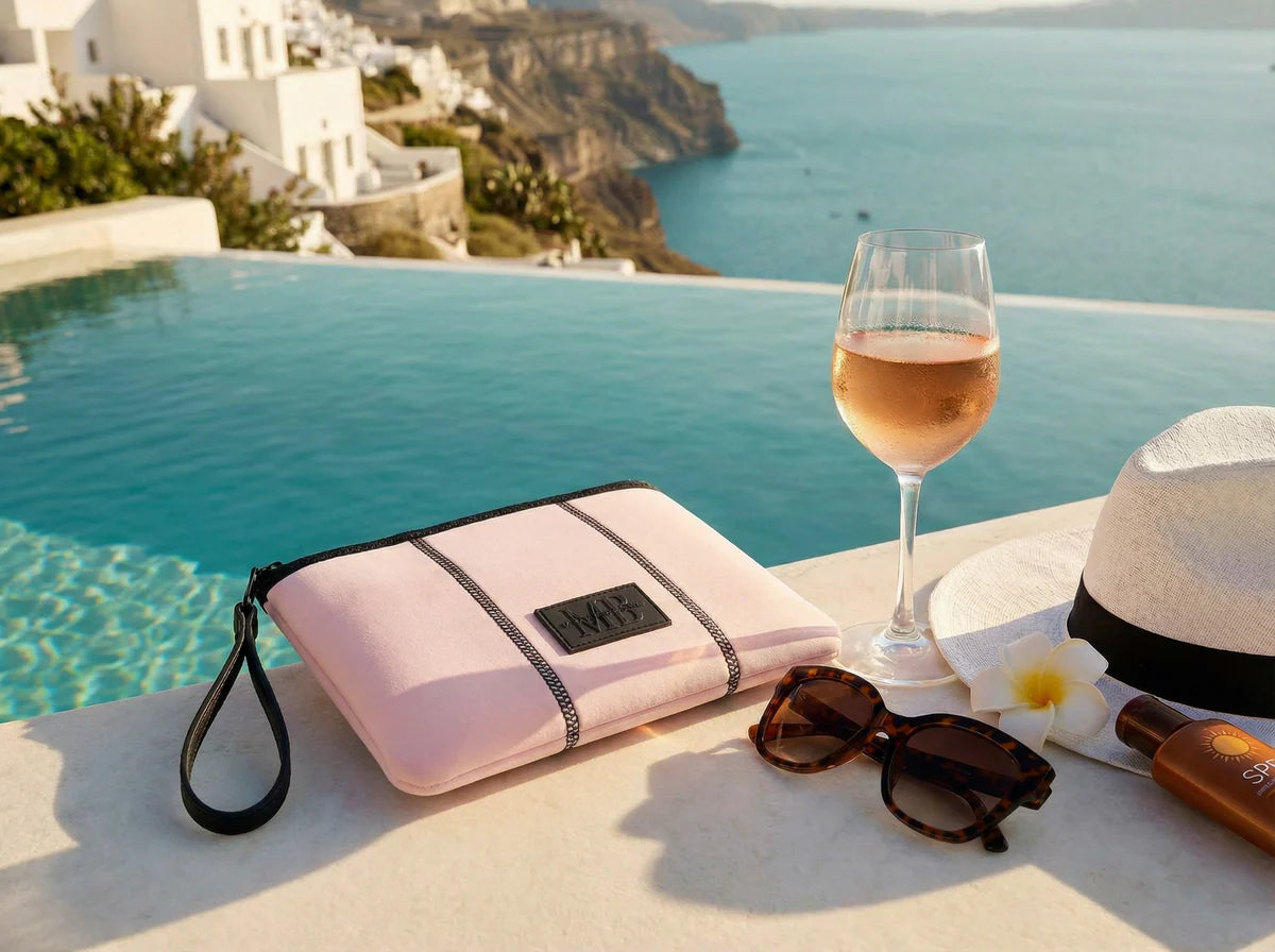 Rose Ash Neoprene Beach Pouch
