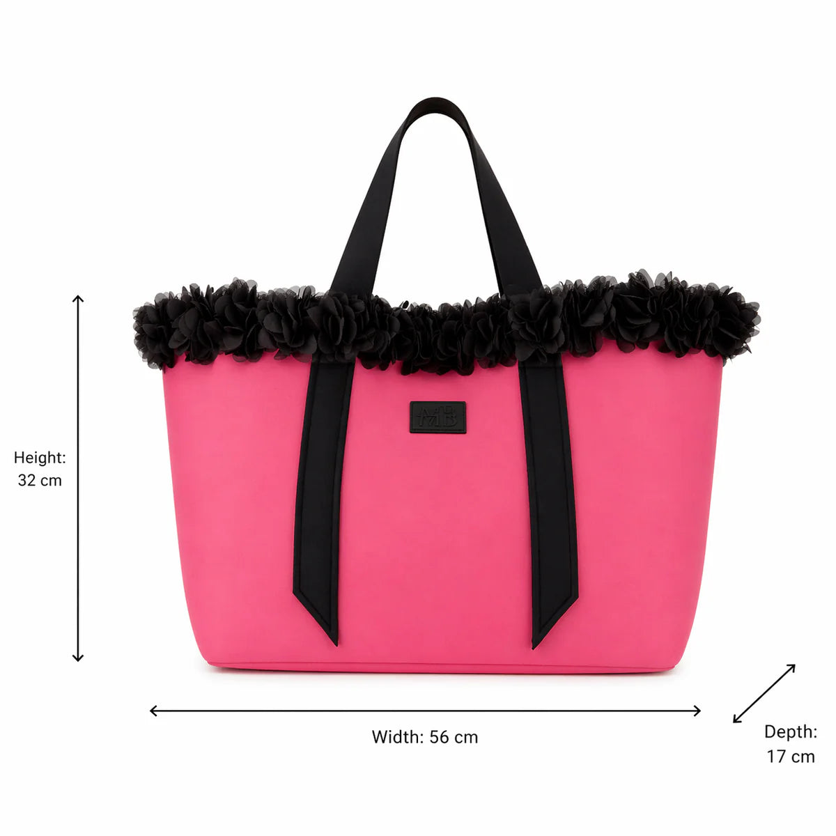 Punch Pink Neoprene Beach Tote